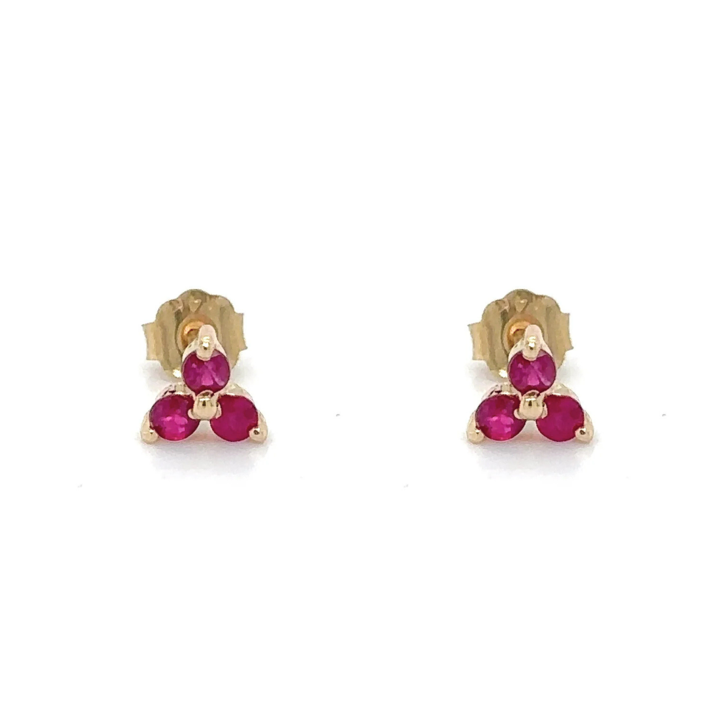 Aretes trío de Rubíes