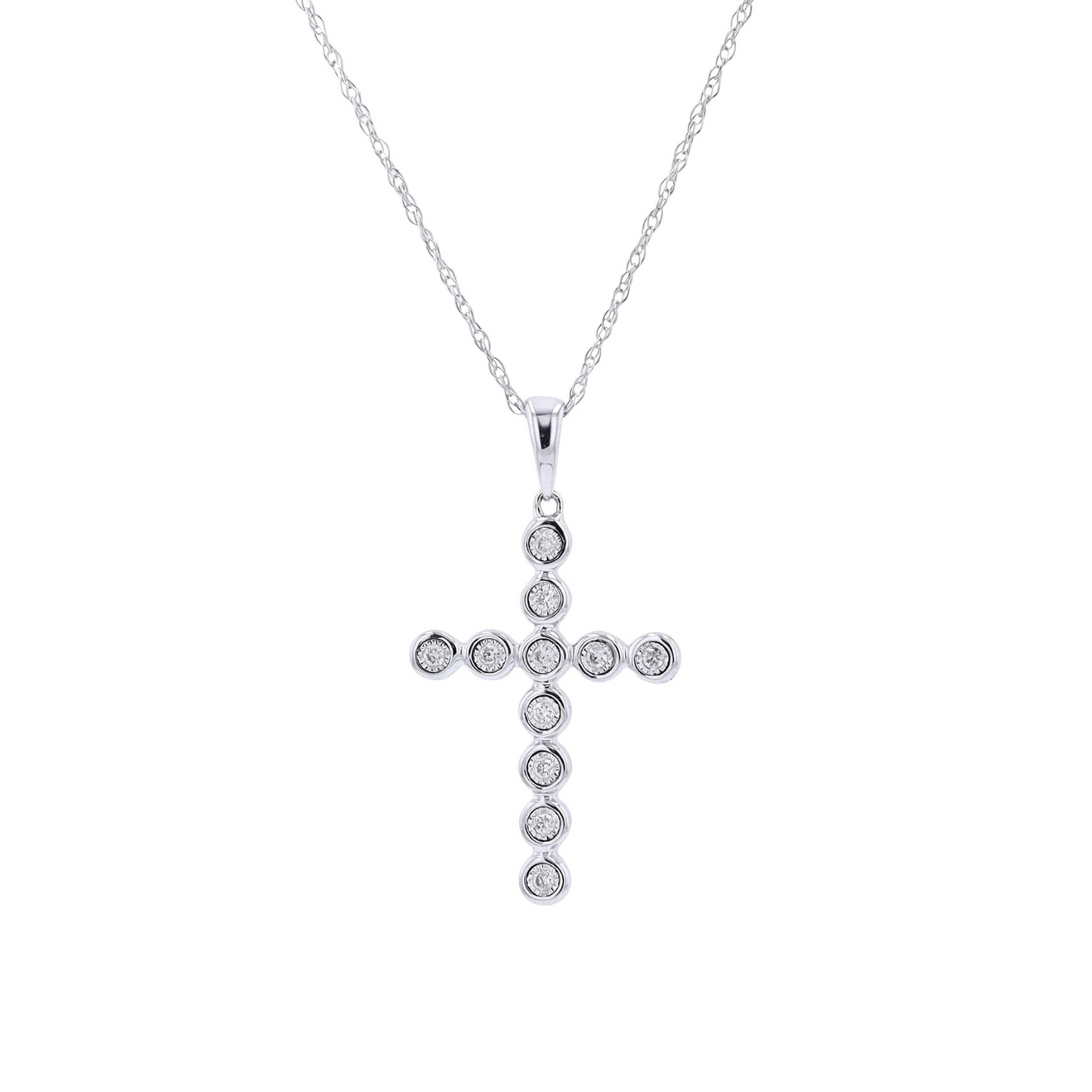 Collar con Cruz de Diamantes