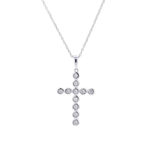 Collar con Cruz de Diamantes