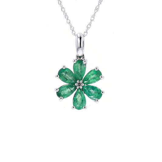 Collar con Flor de Esmeraldas