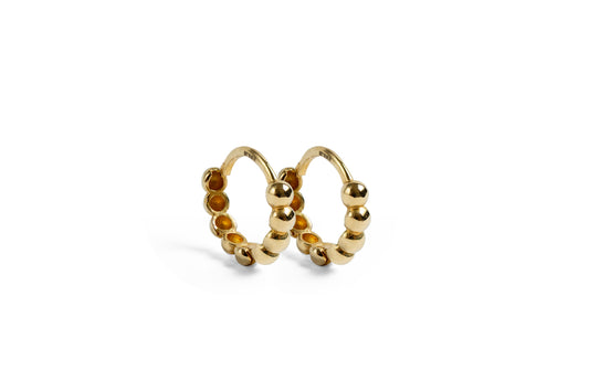 Arracadas con bolitas Oro 10kt