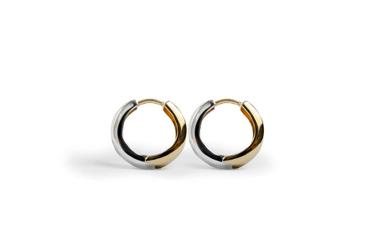 Arracadas Bitono Oro 10kt