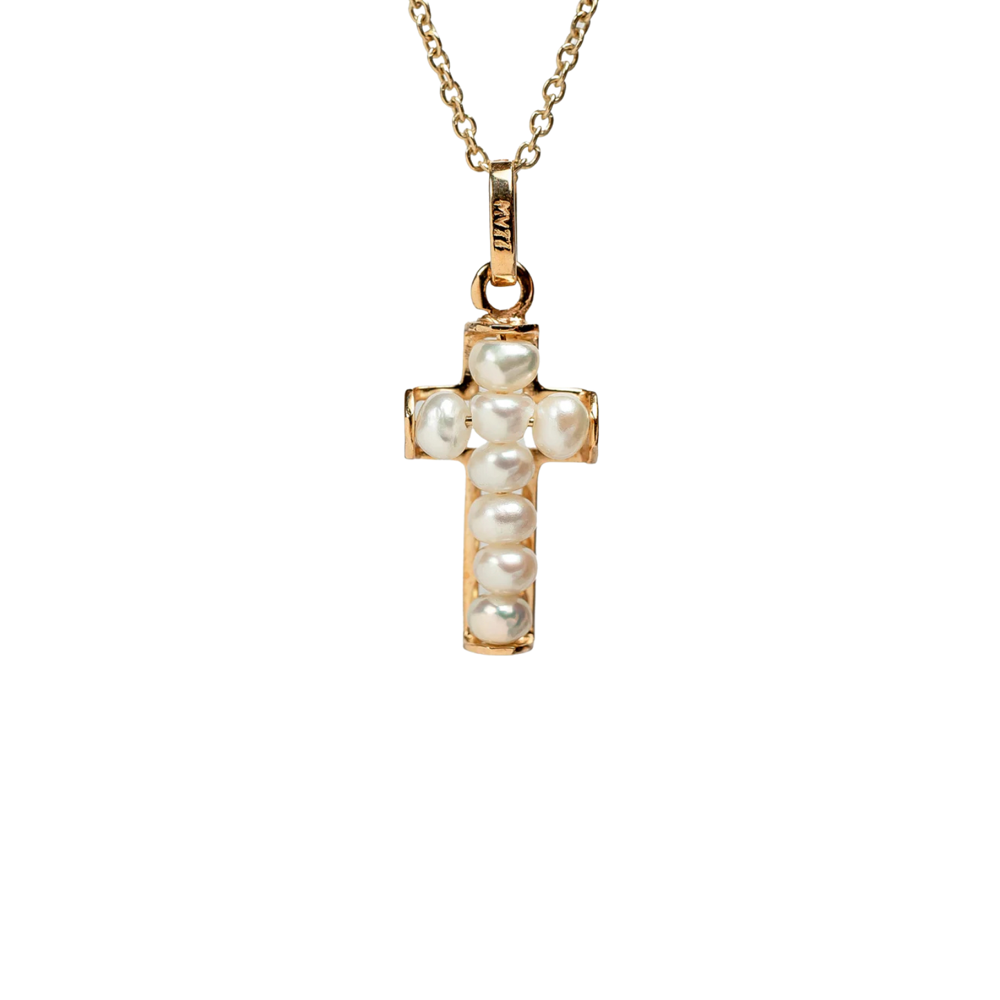 Collar con Cruz de Perlas