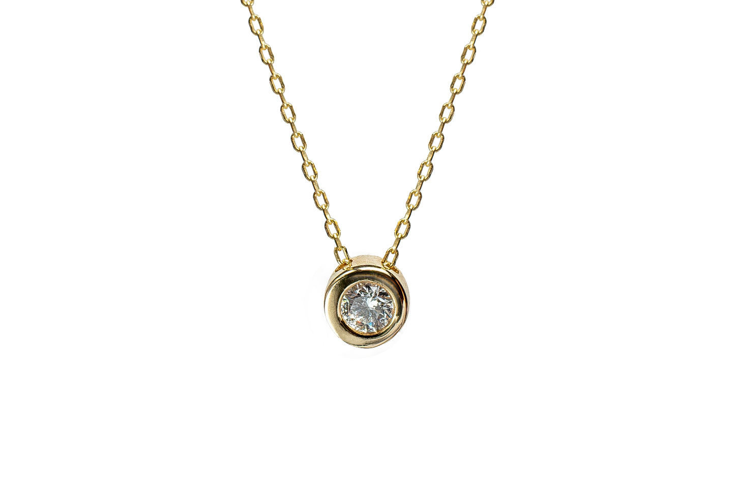 Collar con zirconia Oro Amarillo 14kt