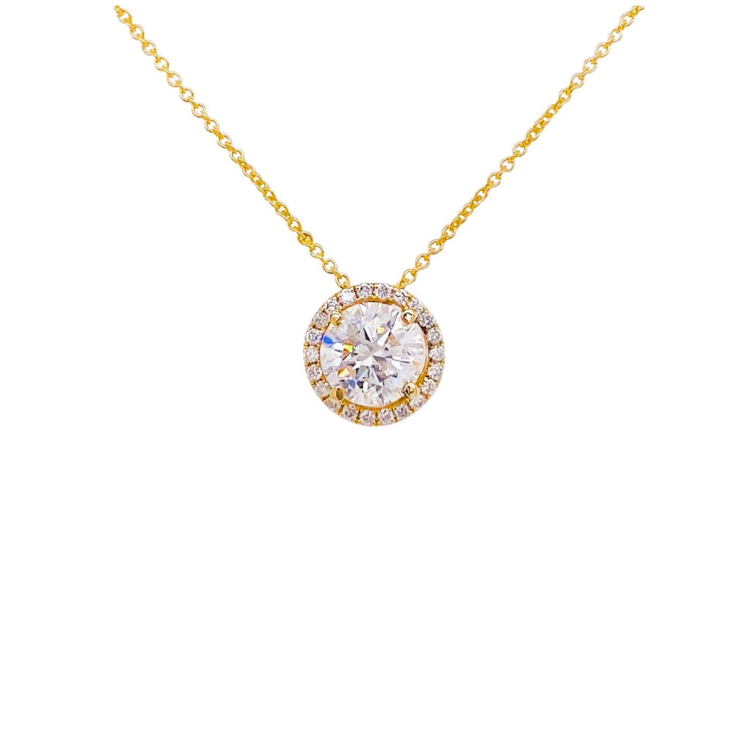 Collar con halo de Zirconias