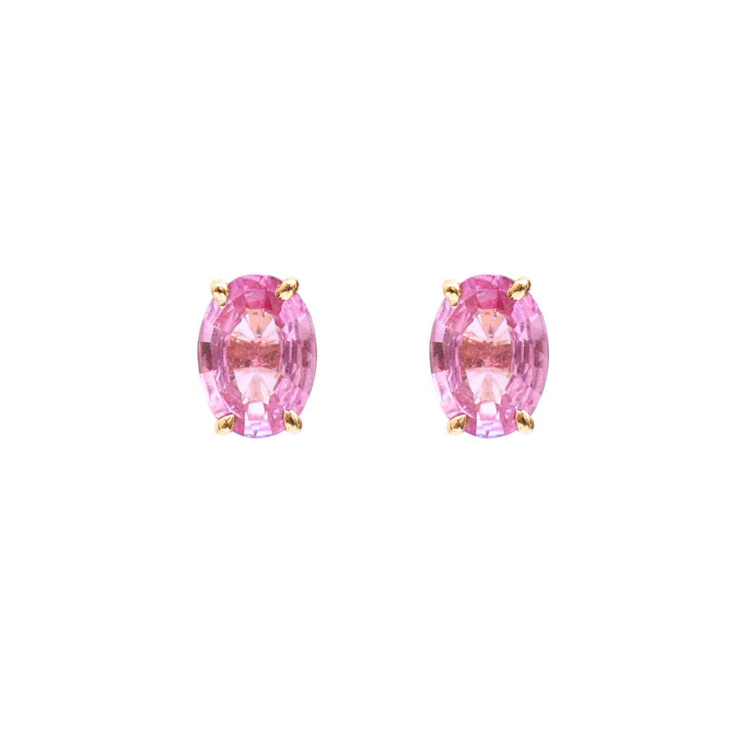 Aretes con Zafiros Rosas