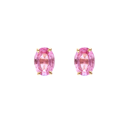 Aretes con Zafiros Rosas