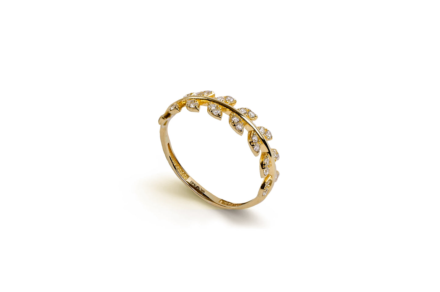 Anillo con Hojitas Oro 10kt