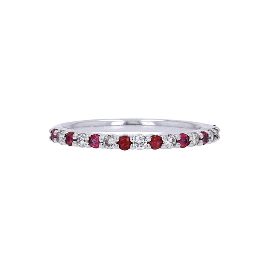 Media Churumbela con Rubíes y Diamantes Naturales