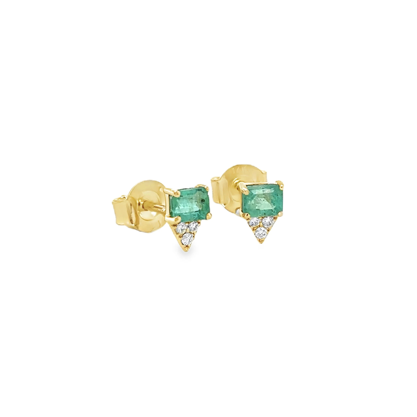 Aretes con Esmeraldas y Diamantes