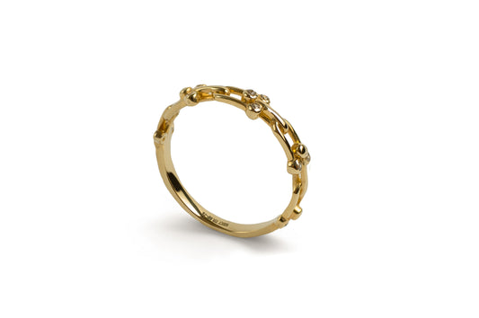 Anillo tipo T Oro 10kt