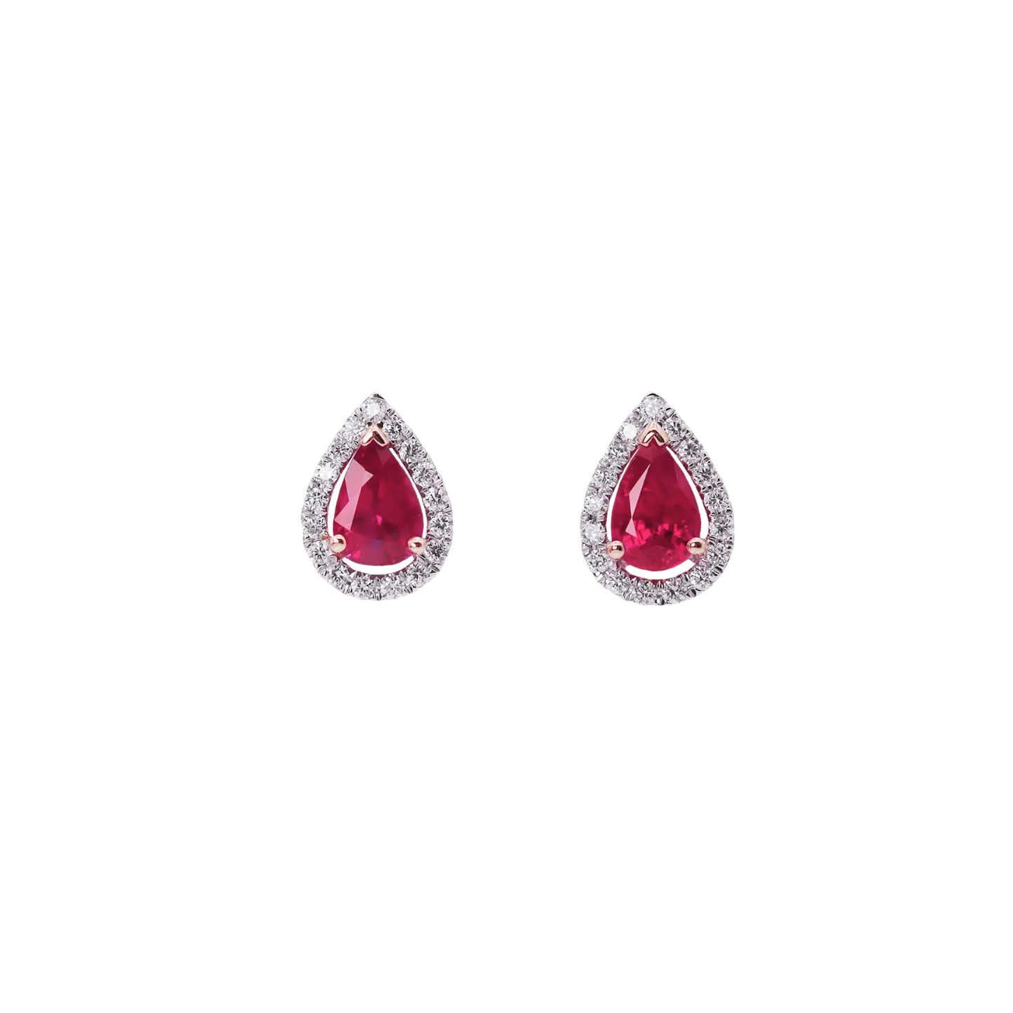 Aretes con Rubíes y Diamantes