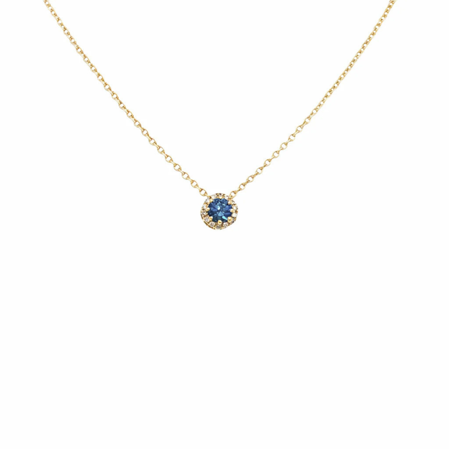 Collar con Zafiro y Diamantes